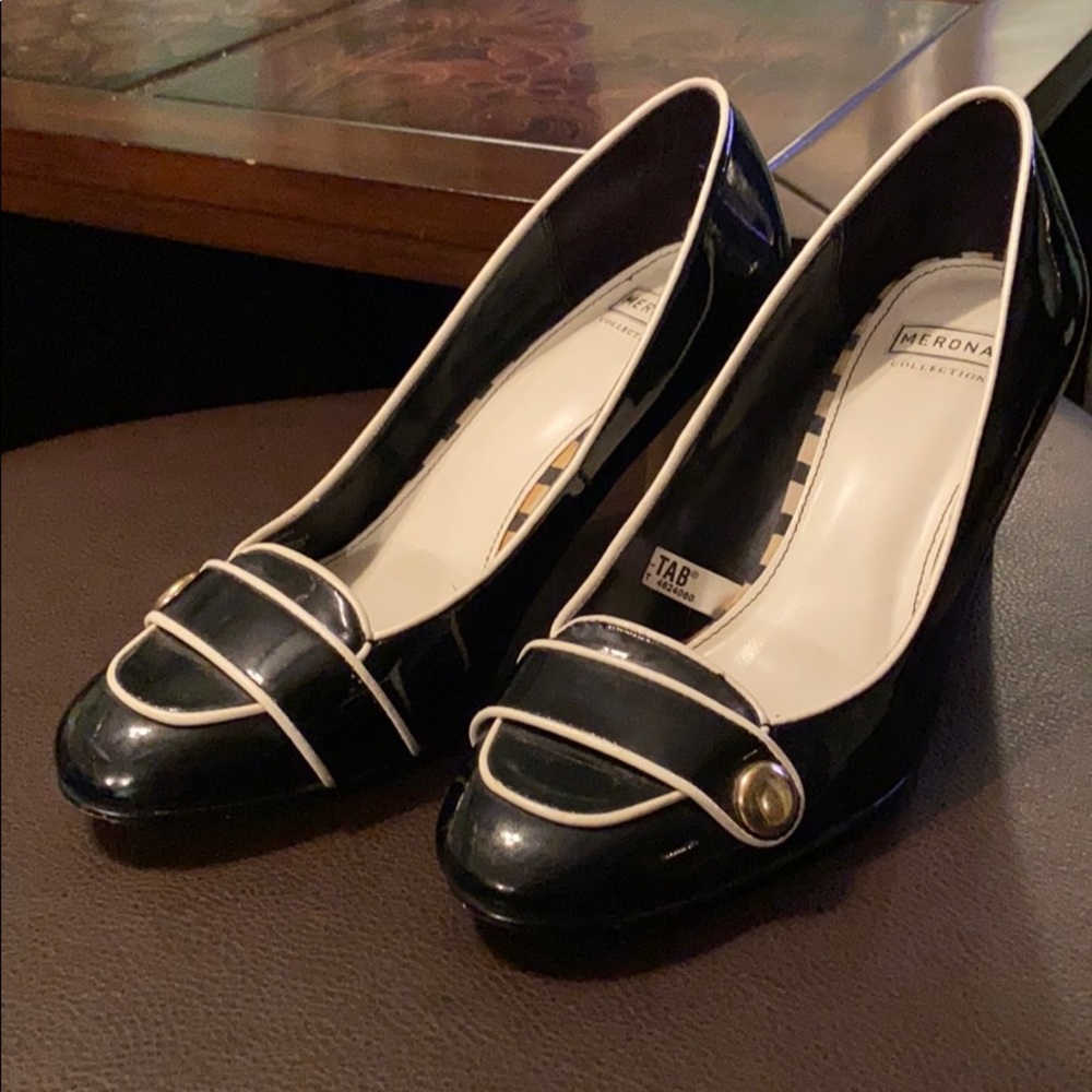 Merona Collection Black & White Heels, Size 7